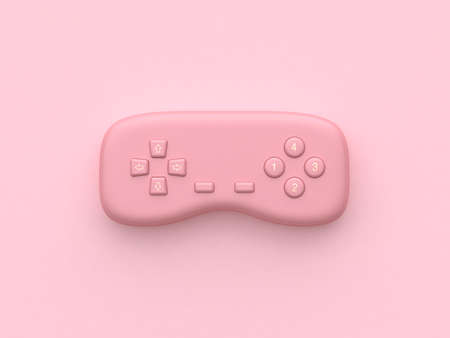 pink minimal abstract technology equipment video games joystick 3d rendering