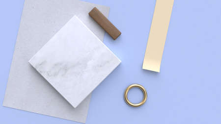 paper marble paper 3d rendering blue-violet-purple background