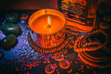 Bracelets Dark Rum & Candleの写真素材