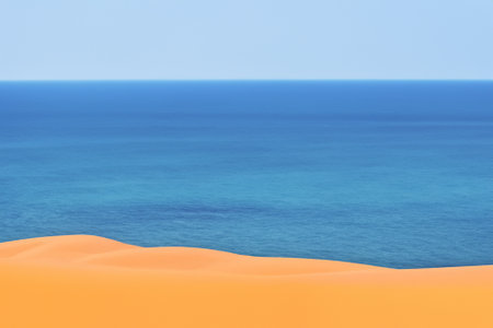 The desert landscape, a realm of arid beauty, unfolds as a vast and timeless tapestry of muted colors, undulating dunes, and dramatic vistas. Nature's resilient spirit is on display in this seemingly harsh environment, where the scarcity of water has shaped a unique and captivating terrain.の素材