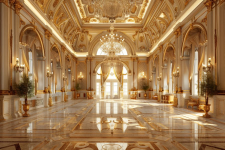 Create an impressive and timeless ambiance with a classic big hall interior design. This style emphasizes grandeur, elegance, and sophistication, making it ideal for large spaces that serve as focal points in your home.の素材