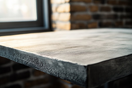 Close-up of a textured tabletop with a rustic finish.の素材