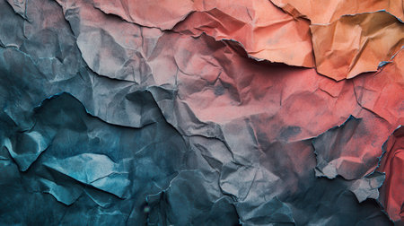 Crumpled paper texture, ombre design, background, abstract artの素材