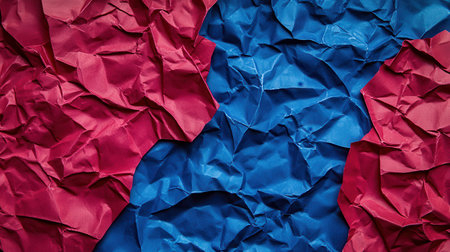 Crumpled red blue paper texture background design (1)の素材