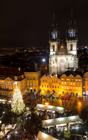 Christmas market in Pragueの写真素材