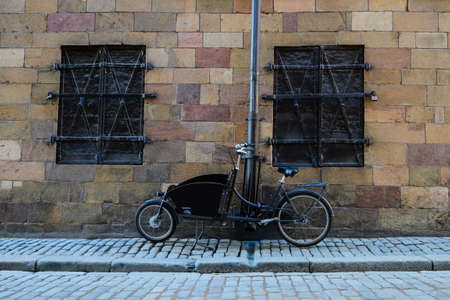 Modern bicycle in Stockholmの写真素材