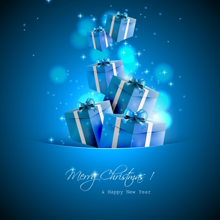 Christmas gifts - vector background のイラスト素材