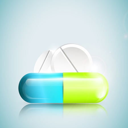 Tablets and pills - conceptのイラスト素材