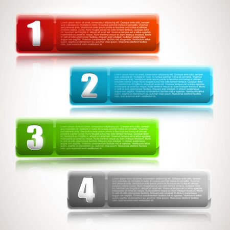 set of four glossy optionsのイラスト素材