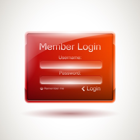 Realistic glossy login windowのイラスト素材