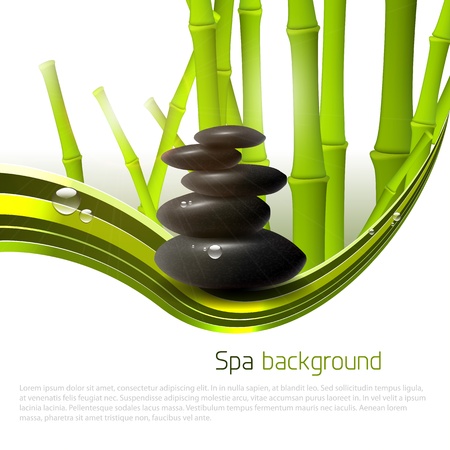 Spa background with stones, bamboo and copyspaceのイラスト素材