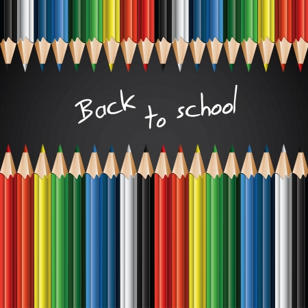 Colorful crayons - back to school backgroundのイラスト素材