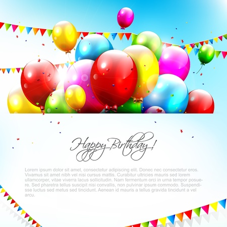 Colorful birthday background with place for text