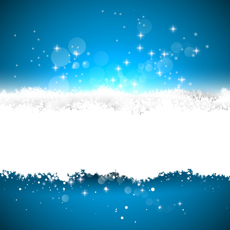 Blue background with white stripe from snowのイラスト素材