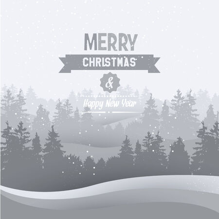 Vintage Christmas greeting card - vector backgroundのイラスト素材