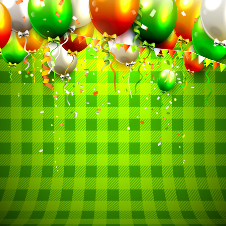 St. Patrick's Day background with balloons and place for your textのイラスト素材