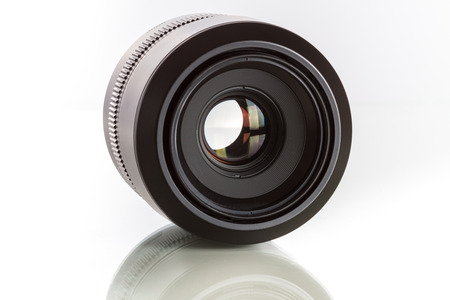 G-mount lenses for Fujifilm GFX 50S, 51 megapixels, medium format sensor digital camera on white...