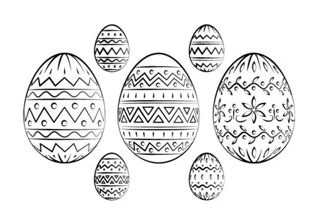 Ornamental Easter eggsのイラスト素材