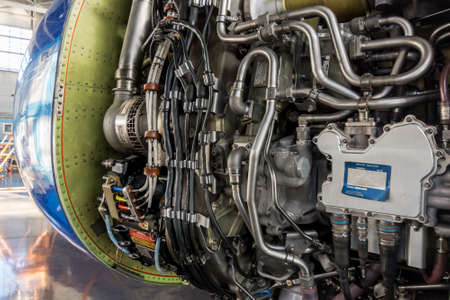 Jet engine maintenanceの写真素材