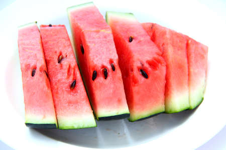 fresh slices of watermelonの写真素材