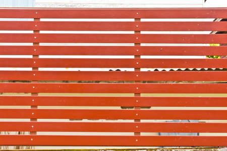 new red fenceの写真素材