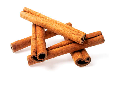 Cinnamon isolated on white backgroundの写真素材