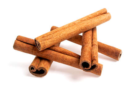 Cinnamon isolated on white backgroundの写真素材