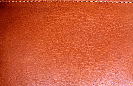Brown leather with seam label