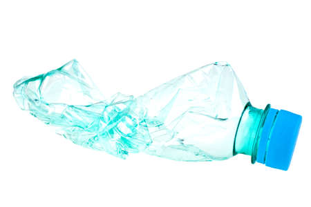 Used plastic bottle on a white background