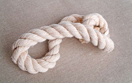 Rope on a burlap background