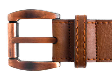 Brown buckle on a white background