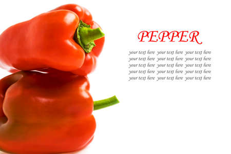 Peppers isolated on white backgroundの写真素材