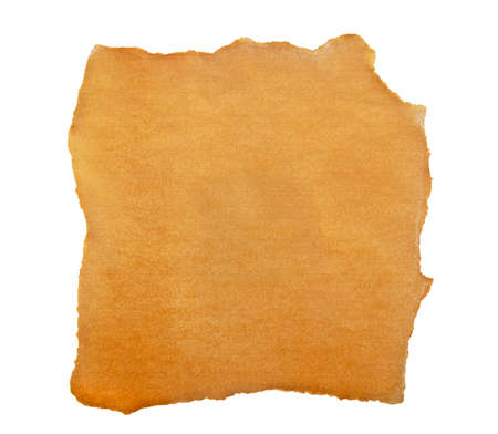 Old paper isolated on a white backgroundの写真素材