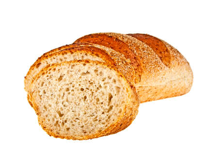 Buckwheat bread on a white background