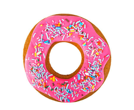 Sprinkled gingerbread isolated on a white backgroundの写真素材