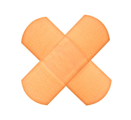 Adhesive plaster isolated on white background