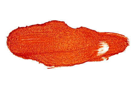 Brown color lipstick stroke on white backgroundの写真素材