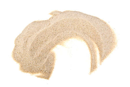 Pile of sand isolated on a white backgroundの写真素材