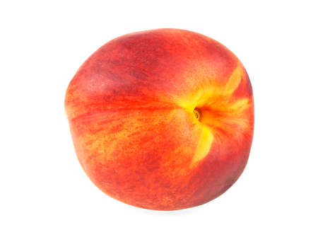 Nectarine fruit isolated on white background, close upの写真素材