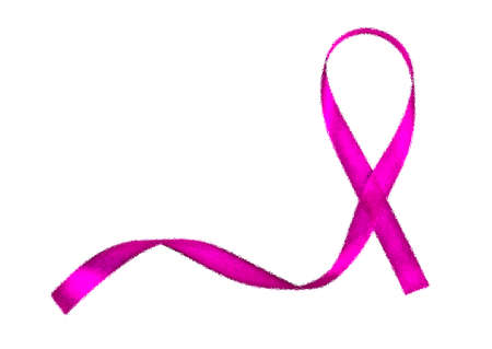 Violet awareness ribbon isolated on a white backgroundの写真素材