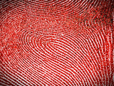 Red fingerprint as backgroundの写真素材