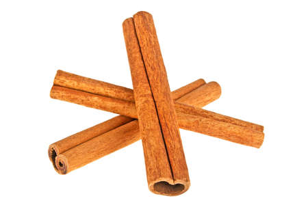 Cinnamon sticks isolated on white background