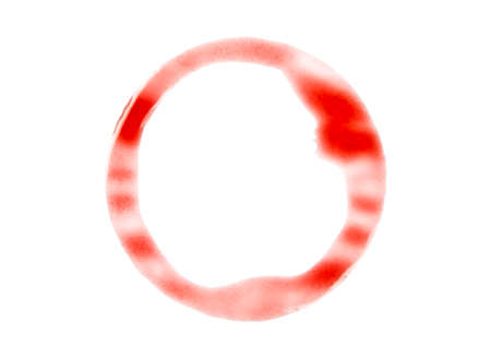 Stains from red wine on a white backgroundの写真素材