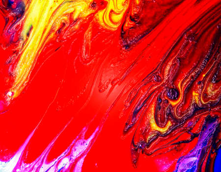 Abstract art background. Close up of different color oil paint.の写真素材