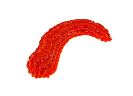 Tomato sauce isolated on white backgroundの写真素材