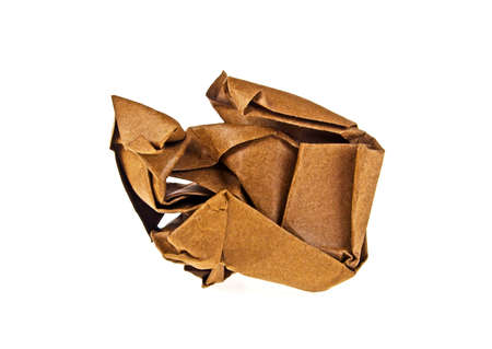 Close-up of crumpled paper ballの写真素材