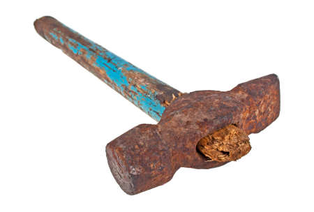 Rusty old hummer against white background