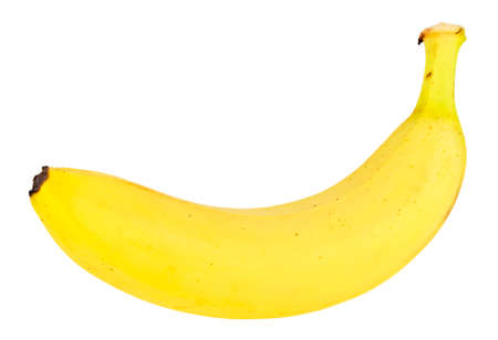 Ripe banana on a white backgroundの写真素材