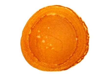 Tasty pancake isolated on white background, top viewの写真素材