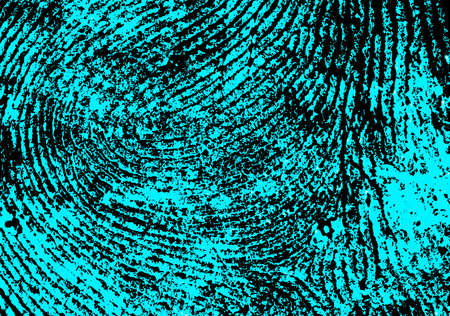 Fingerprint as background. Fingerprint with ultraviolet lamp.の写真素材